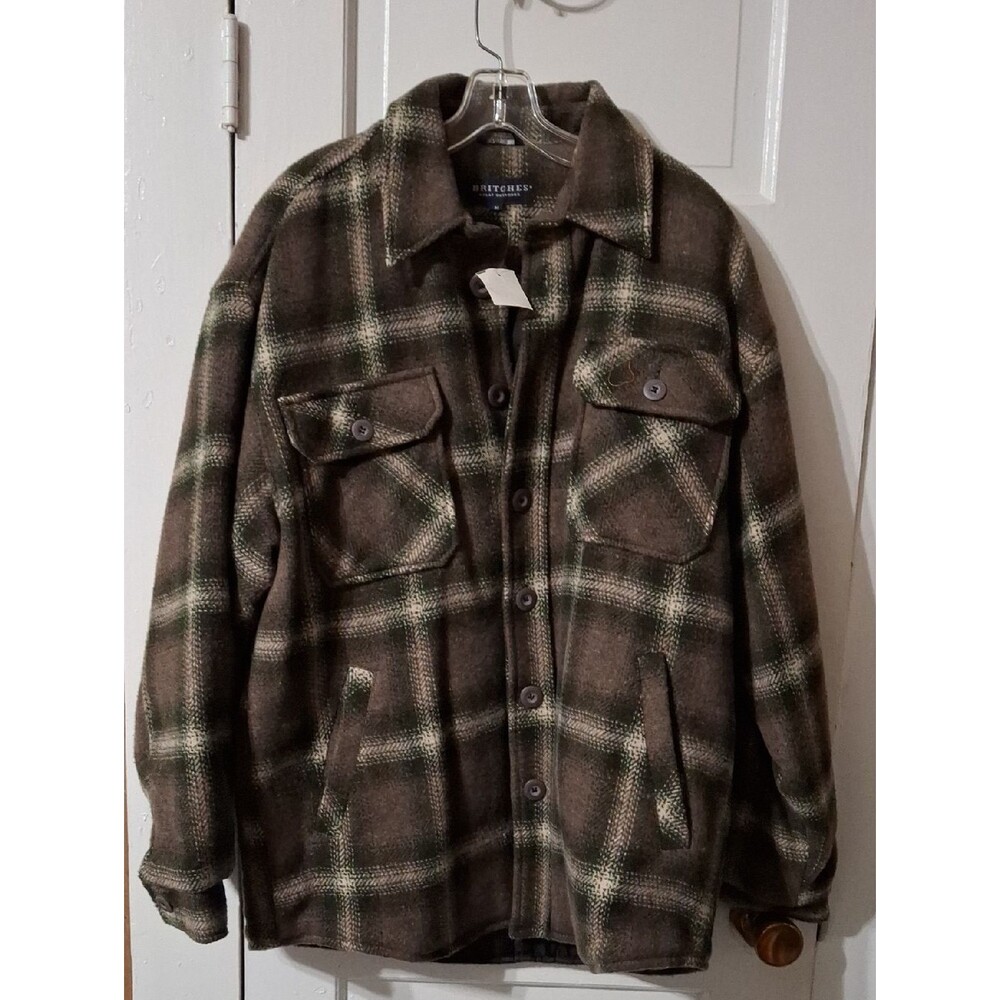 BRITCHES Men's Brown & Green Plaid Field Jacket